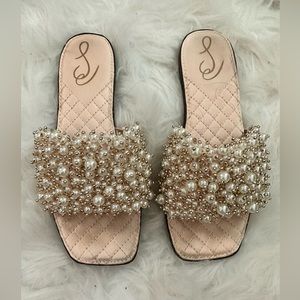 Sam Edelman Elijah Slide Sandal in Pearl Eggshell